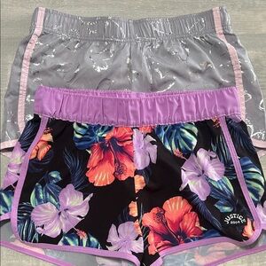 Bundle of 2 Girls' Athletic Shorts - Size M (10) - Justice & Body Glove